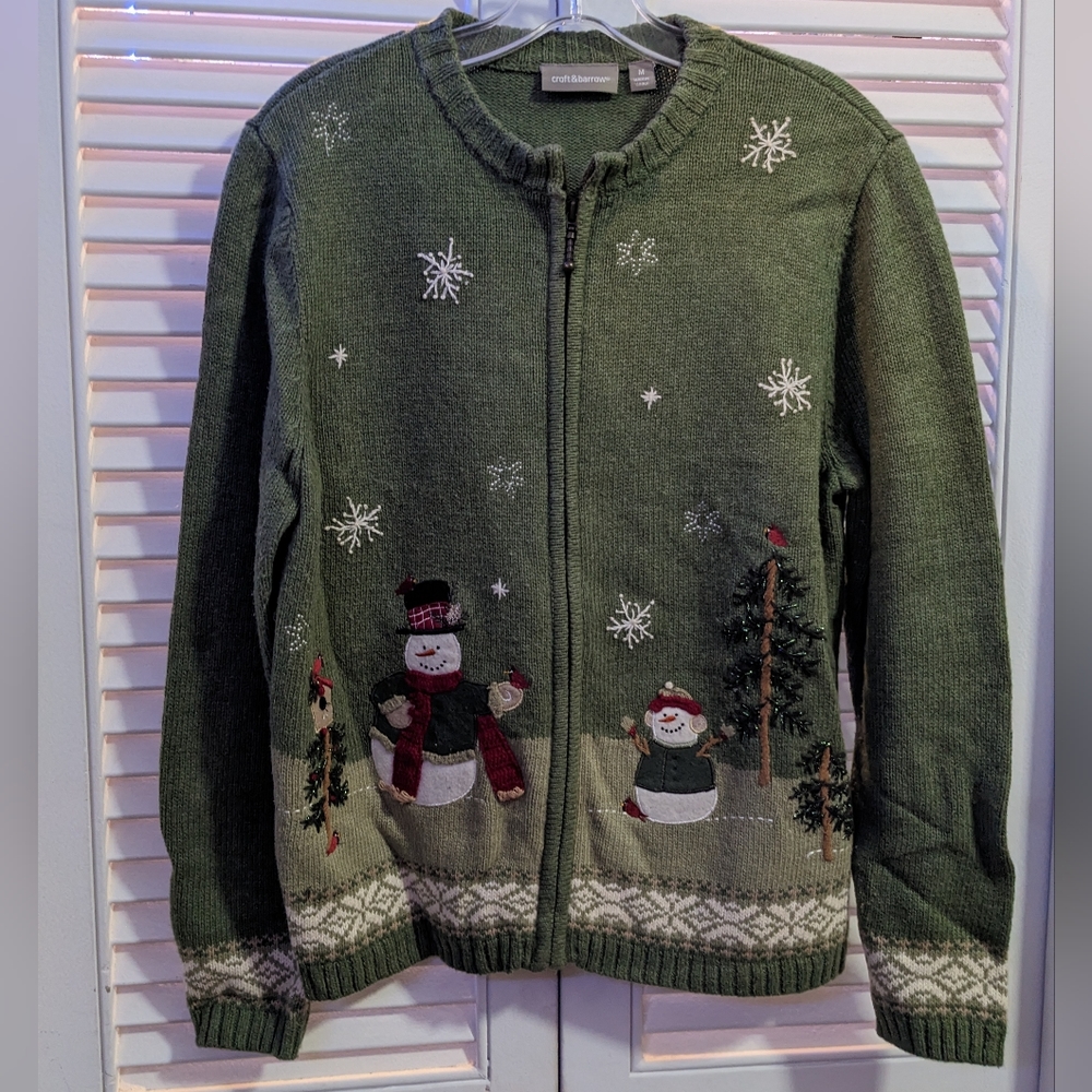 Green Knit Winter Sweater
